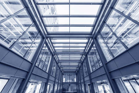 Interior view of modern shopping mall. Building abstract backgroundの写真素材