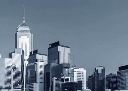 High rise office building in downtown of Hong Kong city