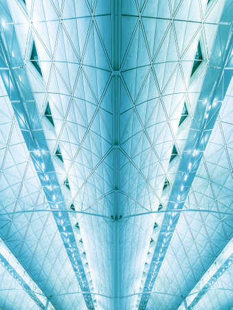 Details of ceiling of modern architecture. Building abstract background patternの写真素材