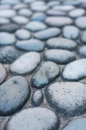 Background image of old cobblestone roadの写真素材