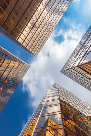 Exterior of high rise office building. Architectural abstract backgroundの写真素材