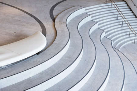 Stairway of modern architecture. Building abstract background
