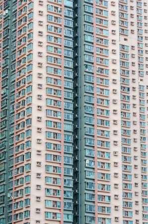 High rise residential building in Hong Kong cityのeditorial素材