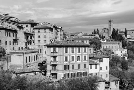 Idyllic landscape of historical city Siena, Tuscany, Italyの写真素材