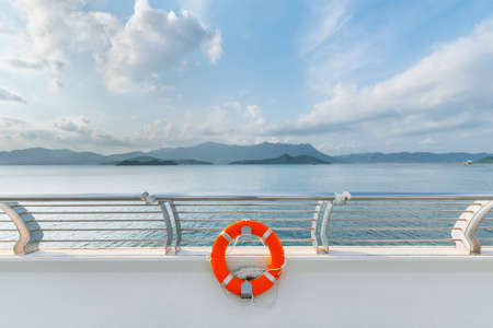 buoy of seaside promenade. Natural outdoor backgroundの写真素材
