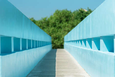 Details of landmarek blue bridge (Lovers' Bridge) in Shek O, Hong Kongの写真素材