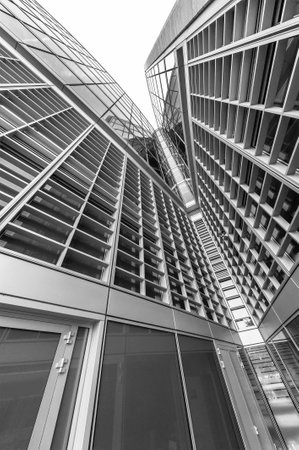 Exterior of modern architecture. Building abstract background