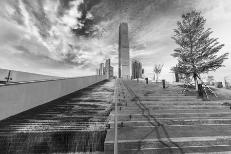 Skyscraper in downtown district of Hong Kong cityの写真素材