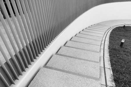 Modern stairway. Building abstract backgroundの写真素材