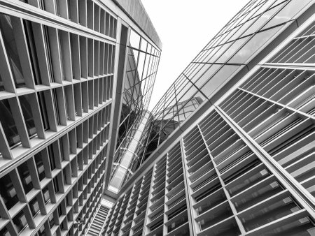 Exterior of modern architecture. Building abstract backgroundの写真素材