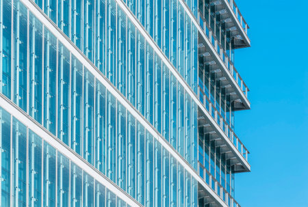 Exterior of modern architecture. Building abstract backgroundの写真素材
