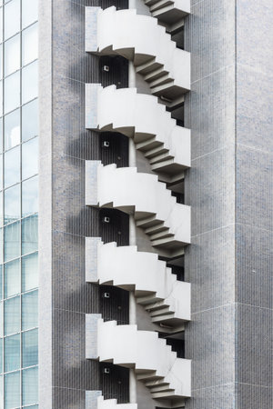 Exterior of modern building in Tokyoの写真素材