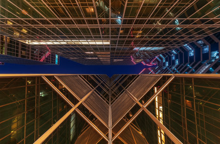Exterior of modern architecture. Building abstract backgroundの写真素材