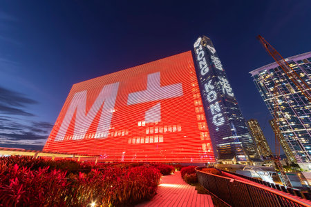 Hong Kong, China - January 30, 2022 : Landmark skyscraper International Commerce Centre and M+...