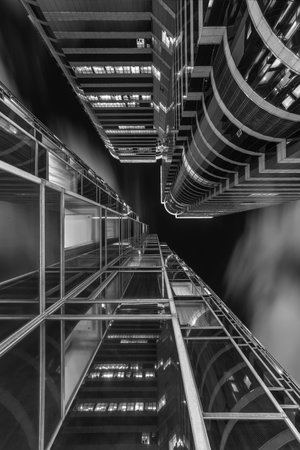 Exterior of modern architecture. Building abstract backgroundの写真素材