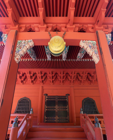 Exterior of historical building in futarasan jinja shrine in Nikko, Japanのeditorial素材