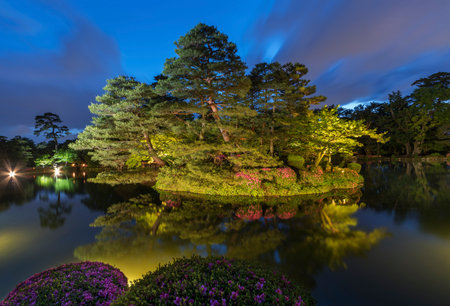 Japanese Garden Kenrokuen in Kanazawa, Japanの写真素材