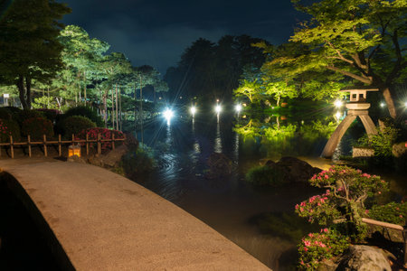 Japanese Garden Kenrokuen in Kanazawa, Japanの写真素材
