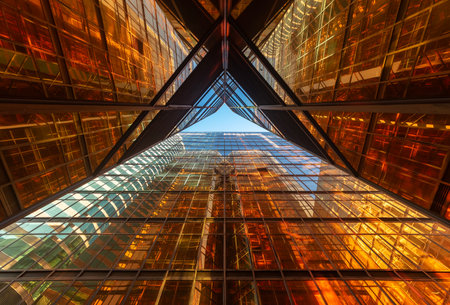 Exterior of modern architecture. Building abstract backgroundの写真素材