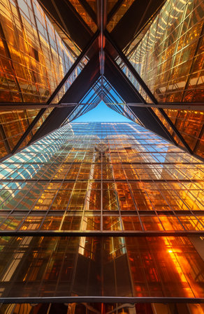 Exterior of modern architecture. Building abstract backgroundの写真素材