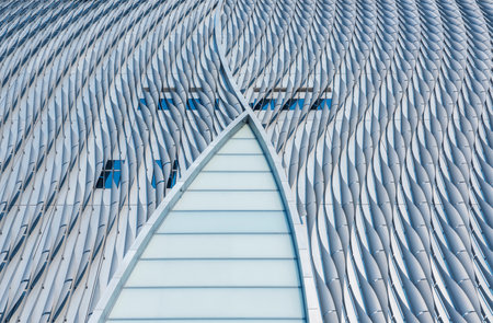 Exterior of modern architecture. Building abstract background  patternの写真素材