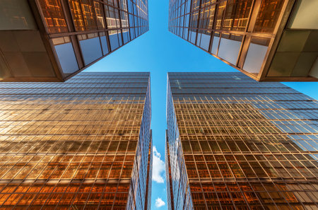Exterior of modern architecture. Building abstract backgroundの写真素材