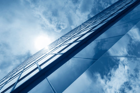 Exterior of modern architecture. Building abstract backgroundの写真素材