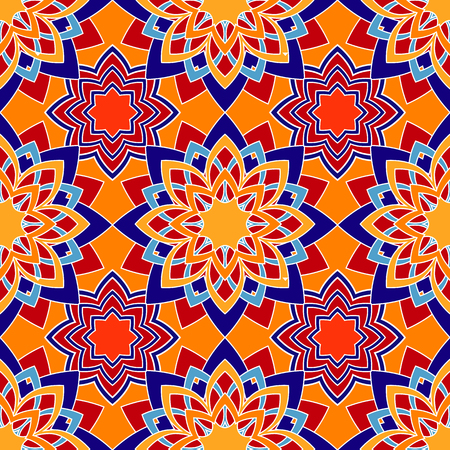 Background with seamless pattern in islamic styleのイラスト素材