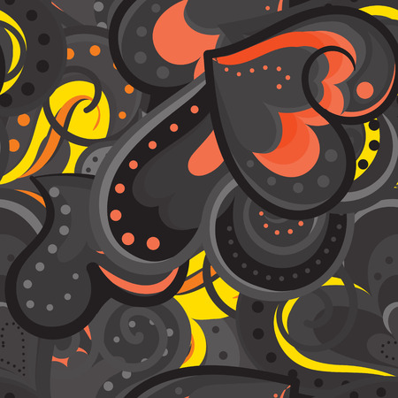 Cute vector valentines seamless pattern with heartsのイラスト素材