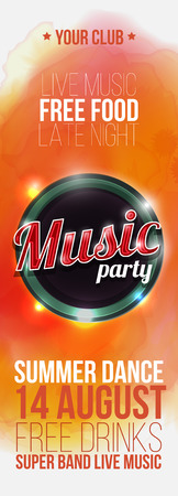 Abstract Watercolor Party Flyer Template - Vector Design Concept.のイラスト素材