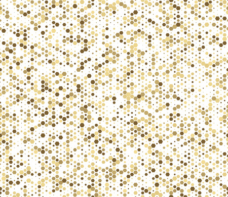 Seamless abstract mosaic background. Yellow, white colors. Hexagons geometric background. Design elements. Vector illustrationのイラスト素材