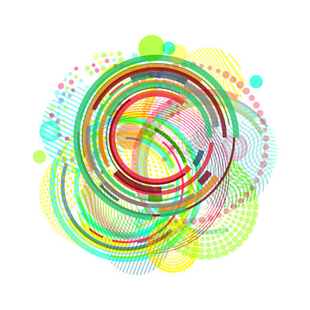 Vector Geometric Circle Background . Circle Pattern Background . Abstract Circles Geometrical Background . Modern Geometrical Circles Design Template .のイラスト素材