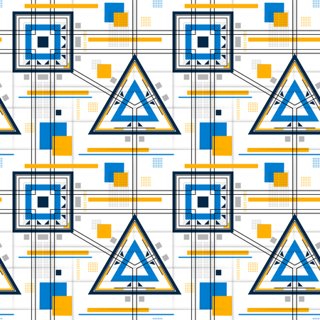 Seamless Geometric Pattern. Vector illustration. Trendy colors.のイラスト素材