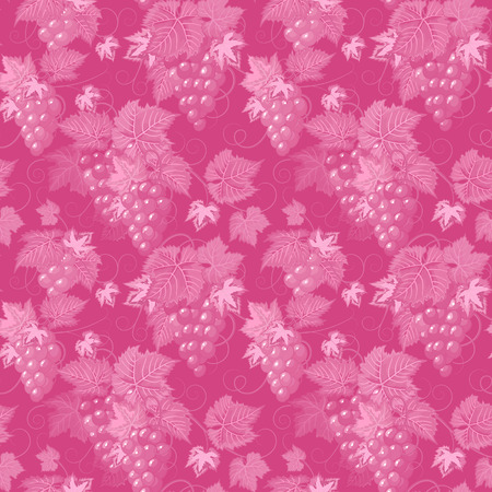 beautiful natural seamless vintage background with hand-drawn bunches of ripe grapes. vector illustration in vinousのイラスト素材