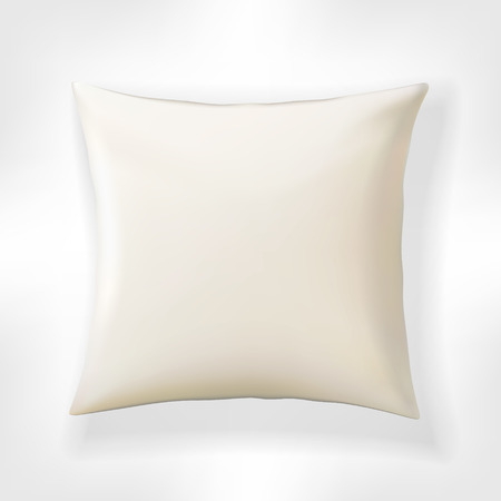 White vector pillow. Realistic blank template for your design.のイラスト素材