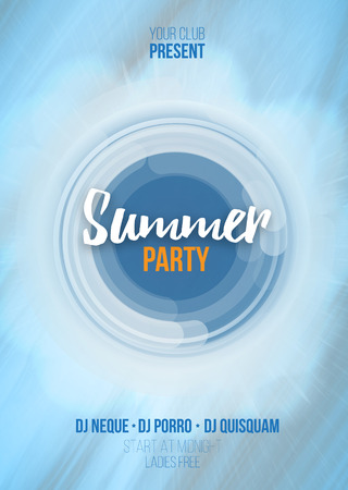 Summer party poster with abstract background. Vector illustration EPS10.のイラスト素材