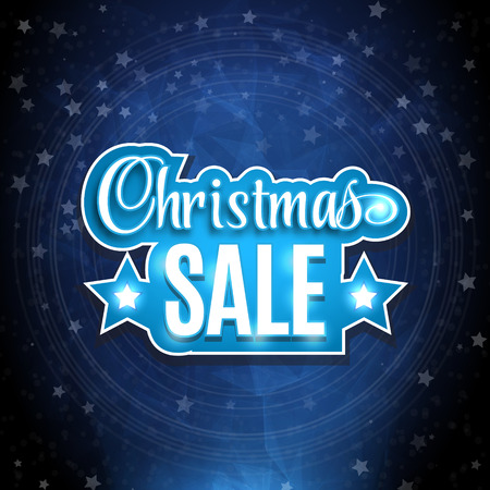 Frame with the words Christmas Sale. Background on sale, discounts, promotions in the winter.  Vector illustrationのイラスト素材