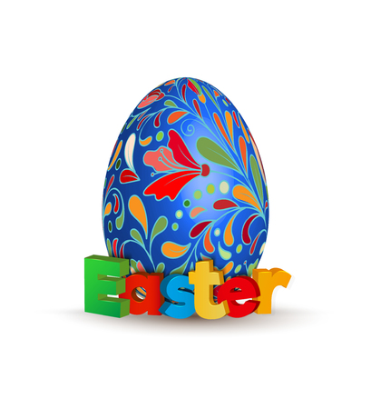 Easter Egg Vector Icon Egg With Hand Draw Colorful Doodle On