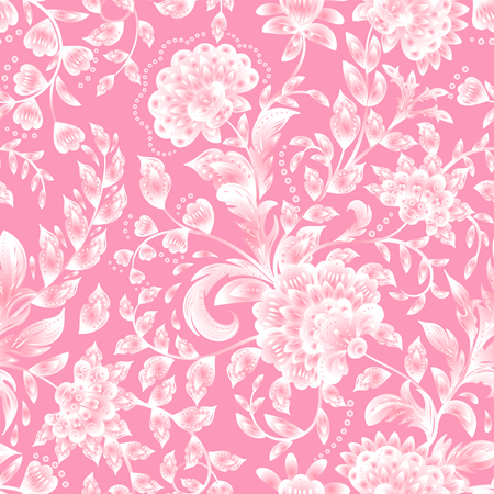 Seamless background with delicate flowers pattern. Vector illustrationのイラスト素材
