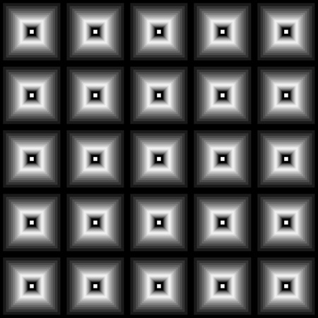 Amazing black and white 3d vintage geometric pattern vector illustrationのイラスト素材