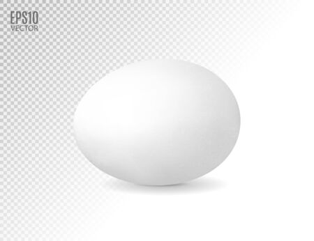 Realistic egg icon, isolated on transparent background. Vector illustrationのイラスト素材