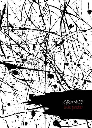 Ink Splatter. Template for cover, poster, flyer etc.のイラスト素材