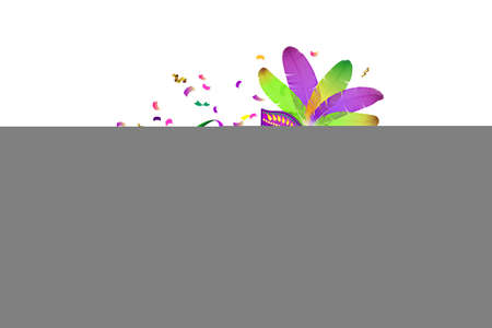 Colorful lettering of Carnival with party elements decorated on white background. Header or banner designのイラスト素材