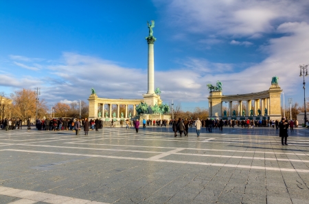 Heroes square, Budapest, Hungaryのeditorial素材