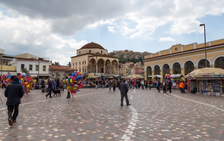 Monastiraki square, Athens, Greeceのeditorial素材