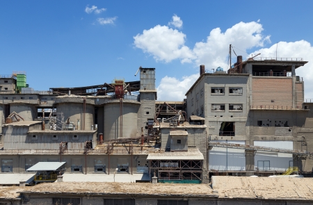 Exterior of an old industrial building の写真素材
