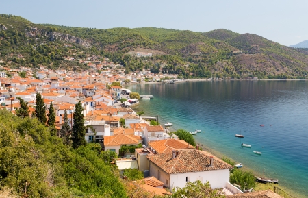 Limni village, Euboea, Greeceの写真素材