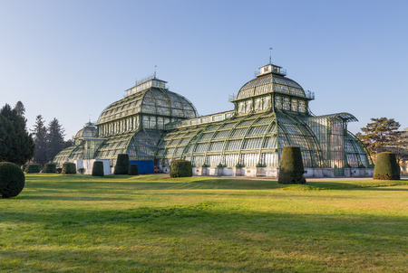 The Palmenhaus in Schonbrunn Palace Park, Vienna, Austria のeditorial素材