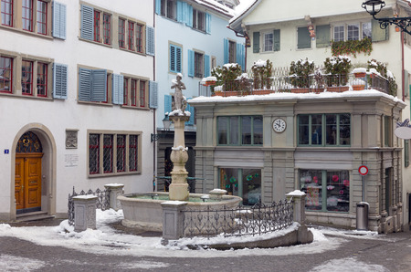 Napf square in Zurich old town, Switzerlandのeditorial素材