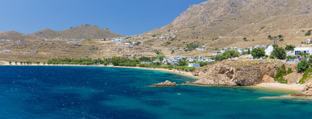 Panorama of Livadakia beach, Serifos island, Greeceの写真素材